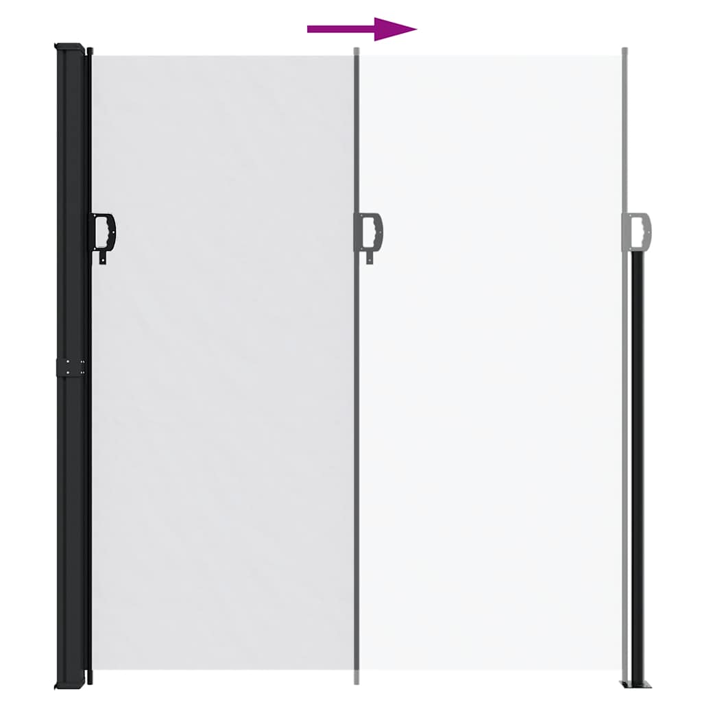 sammenrullelig sidemarkise 220x600 cm hvid