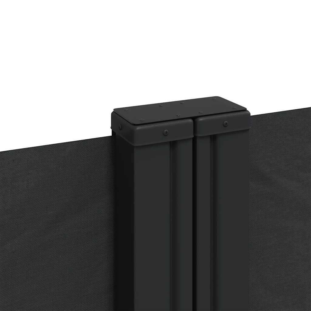 sammenrullelig sidemarkise 120 x 600 cm sort