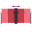 sammenrullelig sidemarkise 120 x 600 cm red
