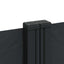 sammenrullelig sidemarkise 140x600 cm sort