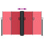 sammenrullelig sidemarkise 140x600 cm rød