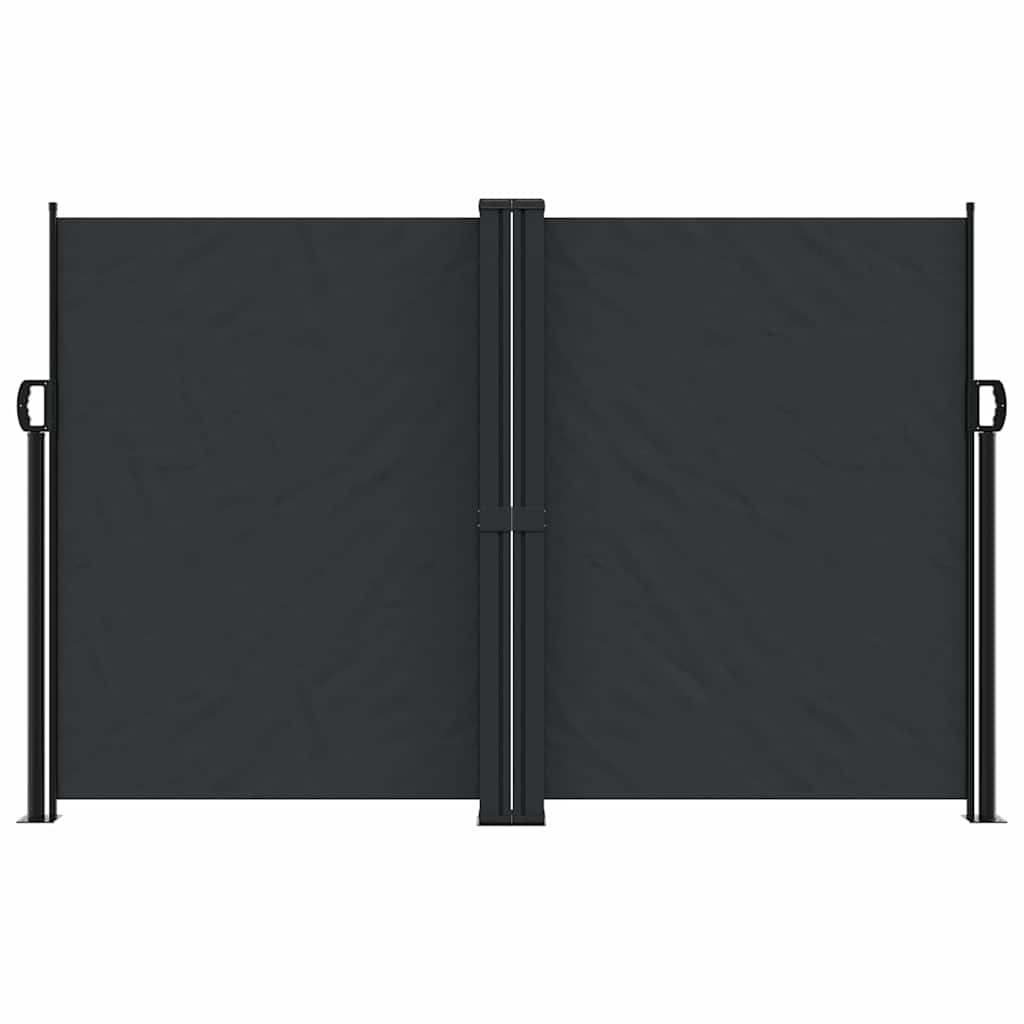 sammenrullelig sidemarkise 160 x 600 cm sort