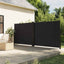 sammenrullelig sidemarkise 160 x 600 cm sort