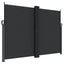 sammenrullelig sidemarkise 180x600 cm sort