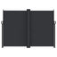 sammenrullelig sidemarkise 180x600 cm sort