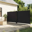 sammenrullelig sidemarkise 180x600 cm sort