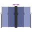 sammenrullelig sidemarkise 180x600 cm blå