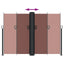 sammenrullelig sidemarkise 180x600 cm brun