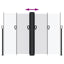 sammenrullelig sidemarkise 180x600 cm hvid