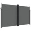 sammenrullelig sidemarkise 200x600 cm antracitgrå