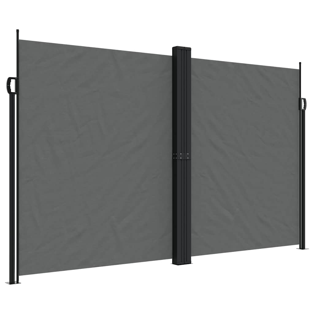 sammenrullelig sidemarkise 200x600 cm antracitgrå