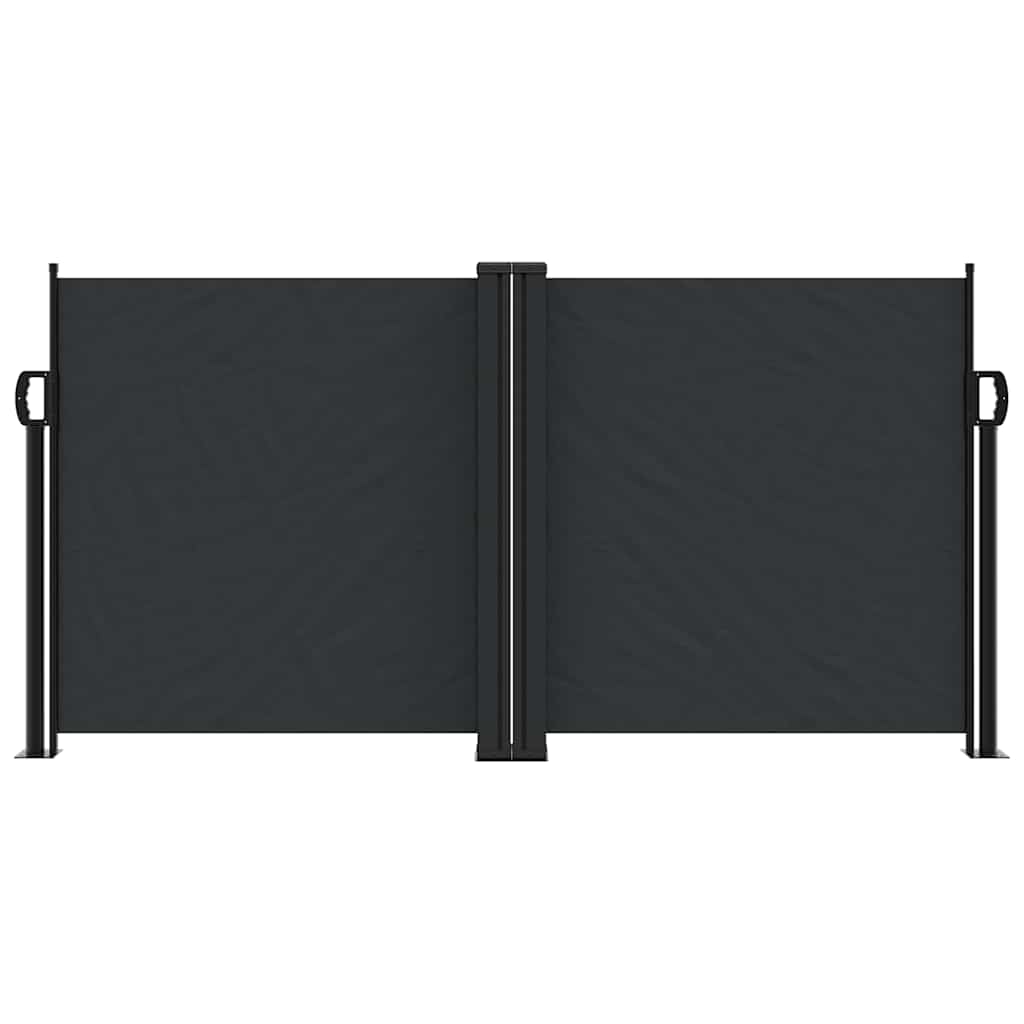 sammenrullelig sidemarkise 120 x 1000 cm sort