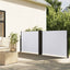 sammenrullelig sidemarkise 120x1000 cm hvid