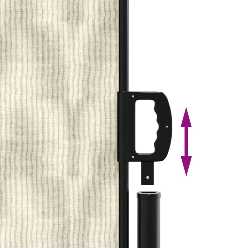 sammenrullelig sidemarkise 140 x 1000 cm cremefarvet