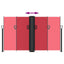 sammenrullelig sidemarkise 140 x 1000 cm rød