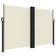 sidemarkise 160x1000 cm sammenrullelig cremefarvet