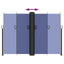 sammenrullelig sidemarkise 180x1000 cm blå