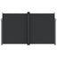 sammenrullelig sidemarkise 200x1000 cm sort