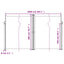 sidemarkise 200x1000 cm sammenrullelig hvid
