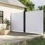 sidemarkise 200x1000 cm sammenrullelig hvid