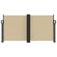 sidemarkise 120x1000 cm sammenrullelig beige