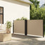 sidemarkise 120x1000 cm sammenrullelig beige