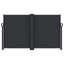 sidemarkise 140x1200 cm sammenrullelig sort