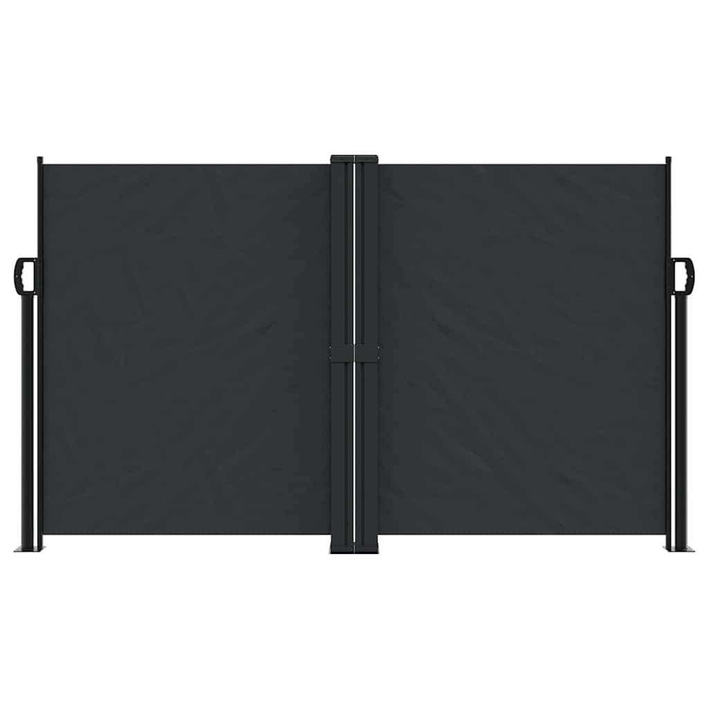 sidemarkise 140x1200 cm sammenrullelig sort