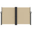 sidemarkise 140x1200 cm sammenrullelig beige