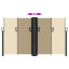 sidemarkise 140x1200 cm sammenrullelig beige
