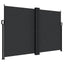 sammenrullelig sidemarkise 160x1200 cm sort