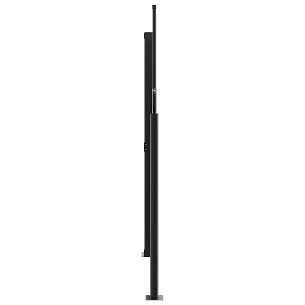 sammenrullelig sidemarkise 160x1200 cm sort