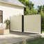 sammenrullelig sidemarkise 160x1200 cm cremefarvet