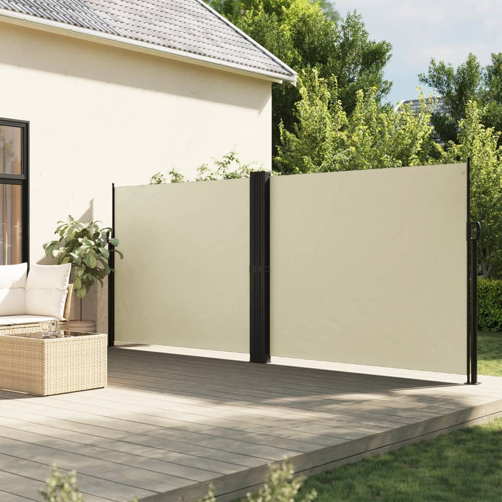 sammenrullelig sidemarkise 160x1200 cm cremefarvet