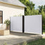 sidemarkise 180x1200 cm sammenrullelig hvid