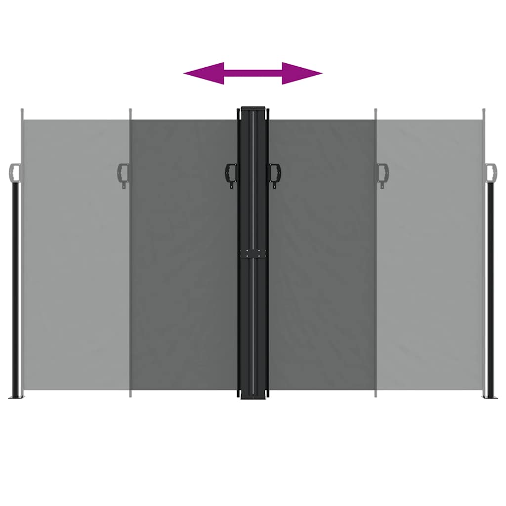 sammenrullelig sidemarkise 200x1200 cm antracitgrå
