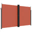 sidemarkise 200x1200 cm sammenrullelig terrakotta