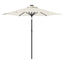 parasol med stålstang 225x225x212 cm hvid