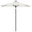 parasol med stålstang 225x225x212 cm hvid