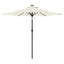 parasol med stålstang 225x225x212 cm hvid
