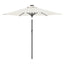 parasol med stålstang 225x225x212 cm hvid
