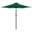 parasol med stålstang 225x225x212 cm grøn