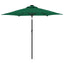parasol med stålstang 225x225x212 cm grøn