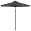 parasol med stålstang 225x225x212 cm antracitgrå