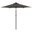 parasol med stålstang 225x225x212 cm antracitgrå