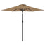 parasol med stålstang 225x225x212 cm gråbrun