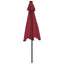 parasol med stålstang 225x225x212 cm bordeauxrød