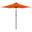 parasol med stålstang 225x225x212 cm terracotta