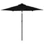 parasol med stålstang 225x225x212 cm sort