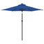 parasol med stålstang 225x225x212 cm azurblå